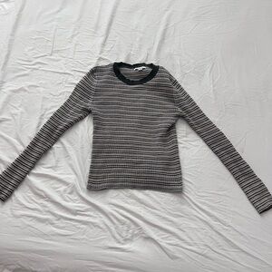 American Eagle Outfitters navy and pink Long Sleeve Top